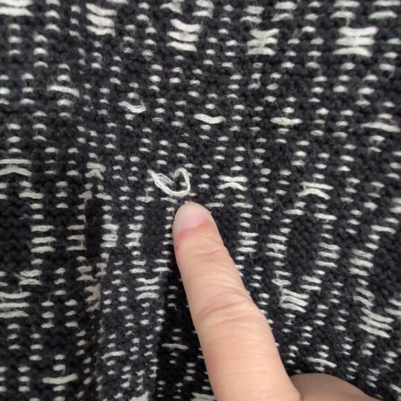 Coldwater Creek Cowl Neck Sweater Womens Size Large Blue Geometric Boho Knit - Picture 4 of 12